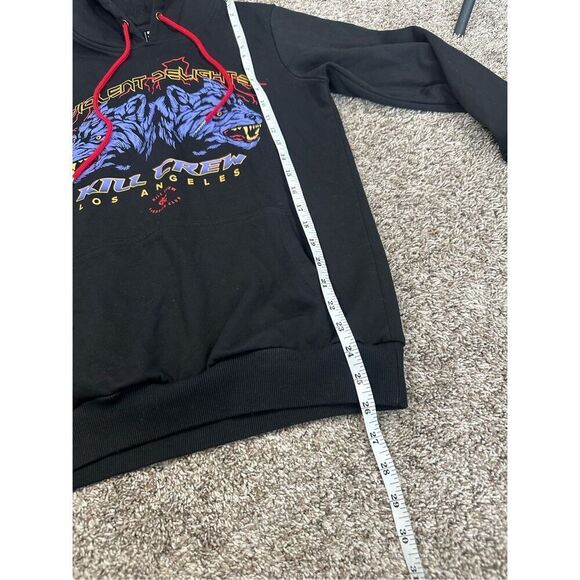 Kill Crew Violent Delights Hoodie - Black Purple Pullover Sweatshirt Wolf Gym S - Picture 8 of 10